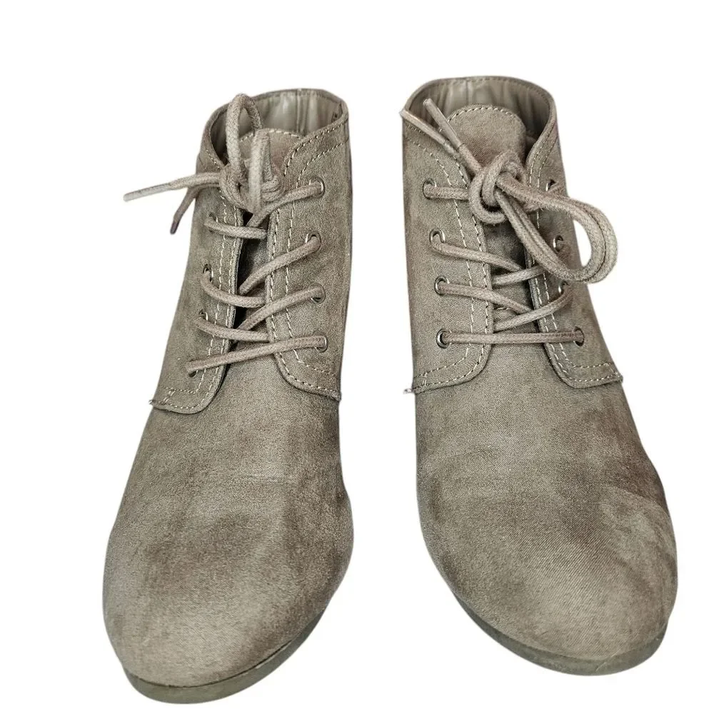 Arizona Jean Company Lilly Wedge Bootie Taupe